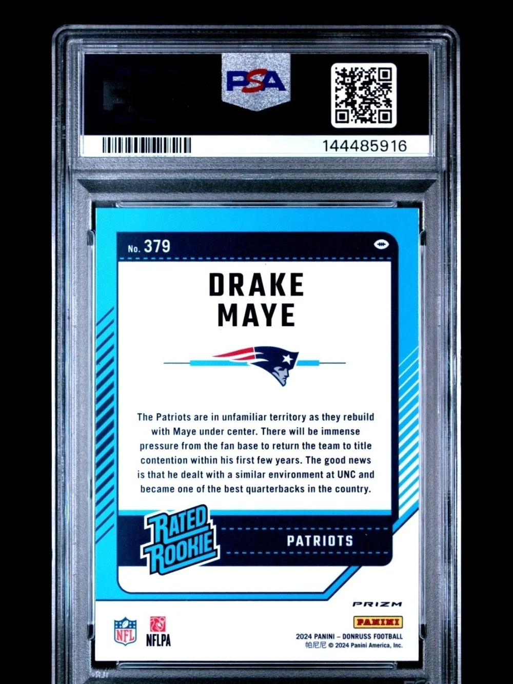 Panini Pink Optic Drake Maye Rookie Card - Vibrant Pink Border